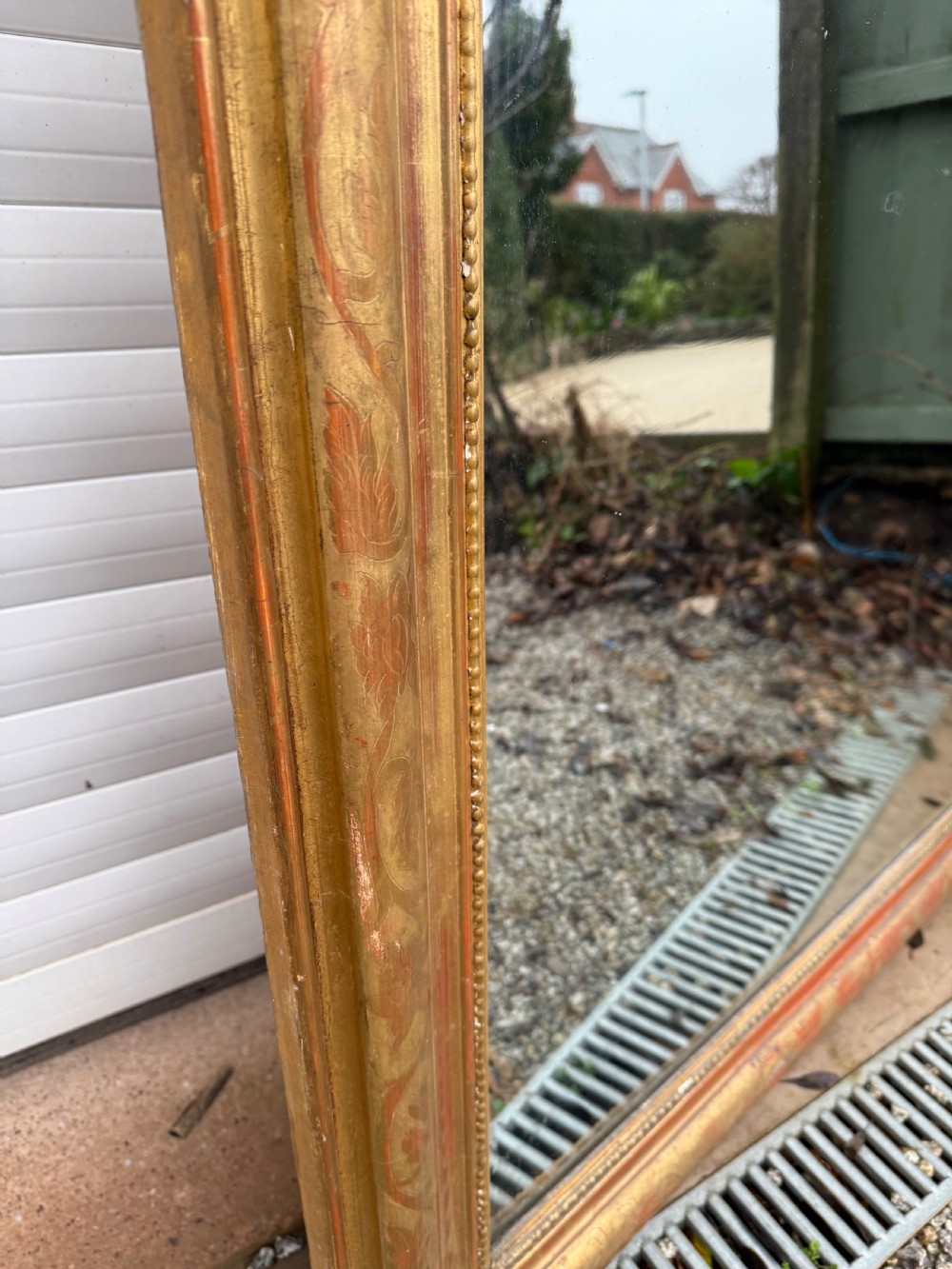 Large arched topped overmantle mirror  View XII