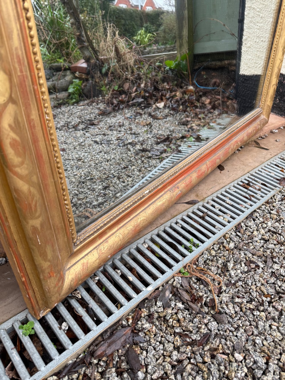 Large arched topped overmantle mirror  View XIII