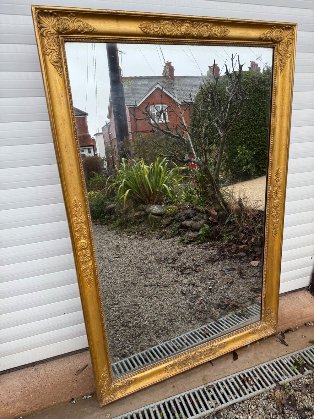Wonderful 19th century gilded wall mirror , empire style 