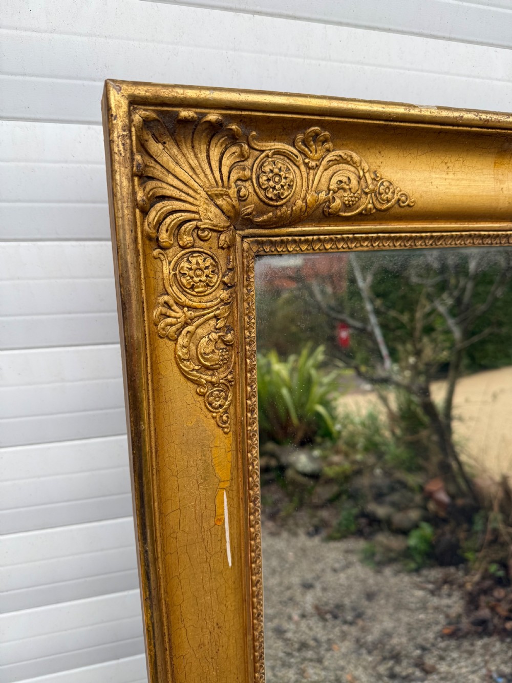Wonderful 19th century gilded wall mirror , empire style  View II