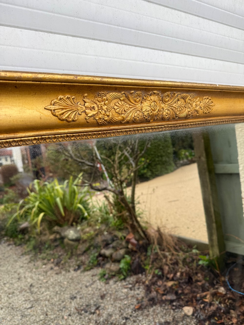Wonderful 19th century gilded wall mirror , empire style  View III