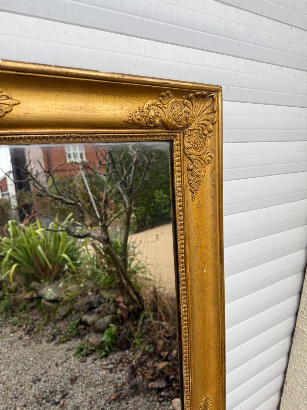 Wonderful 19th century gilded wall mirror , empire style  View IV