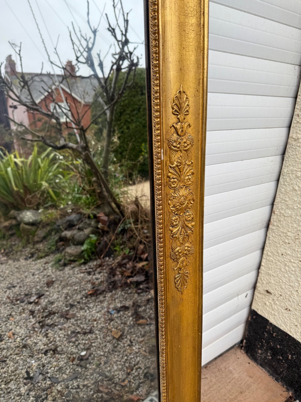 Wonderful 19th century gilded wall mirror , empire style  View V