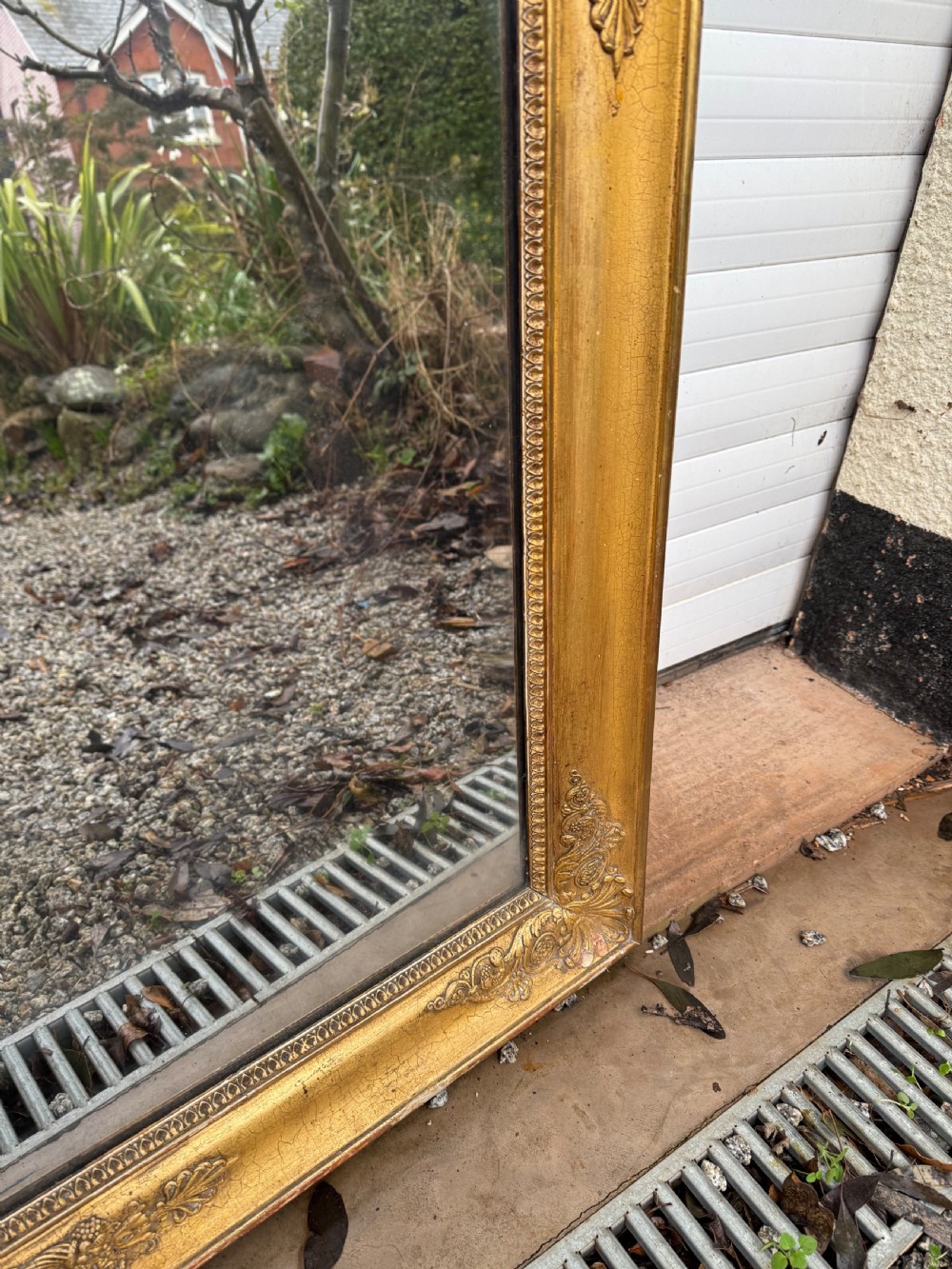 Wonderful 19th century gilded wall mirror , empire style  View VI