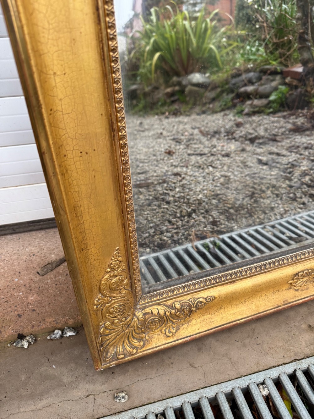 Wonderful 19th century gilded wall mirror , empire style  View VIII