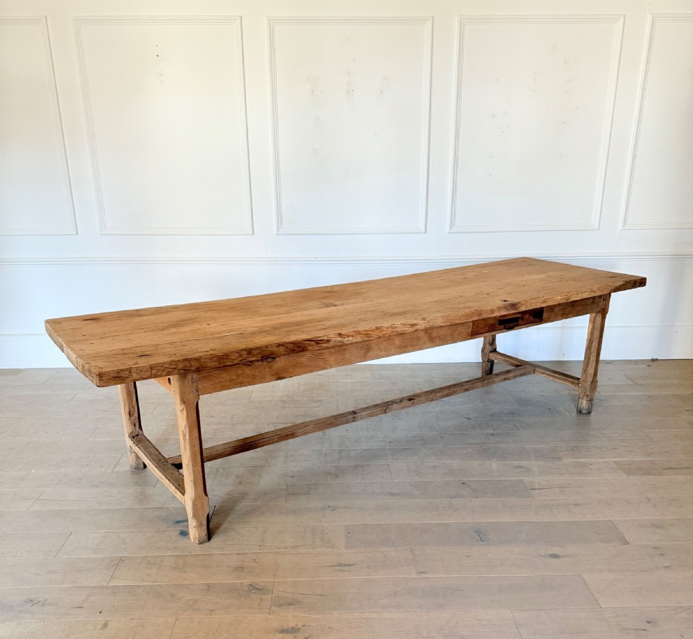 3 meter oak French farmhouse table 