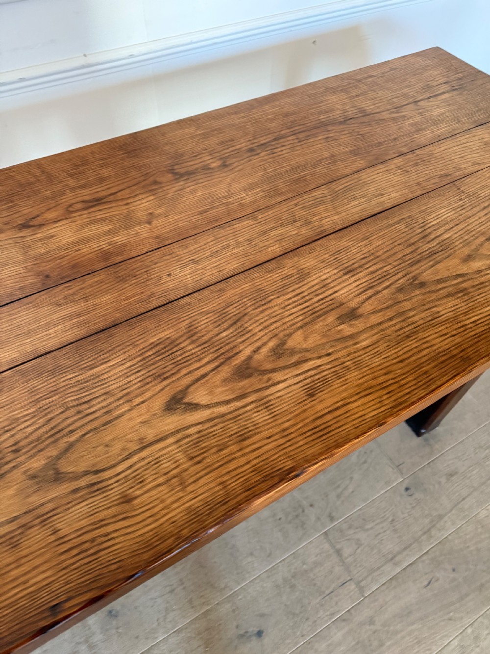 Long 19th century oak country farmhouse table  View IV