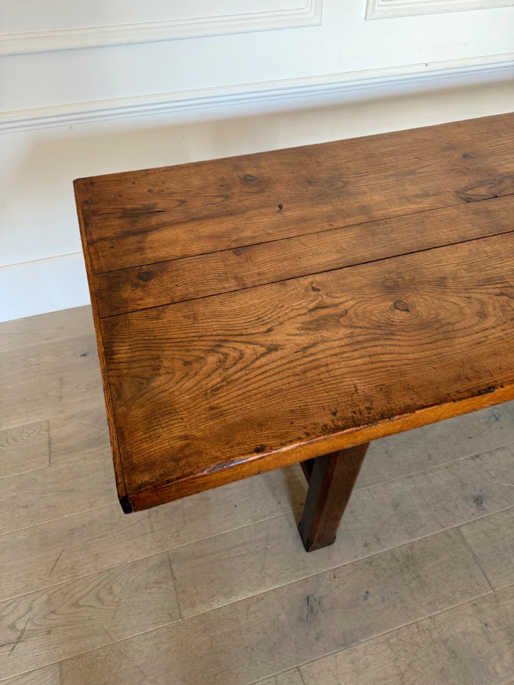 Long 19th century oak country farmhouse table  View VII