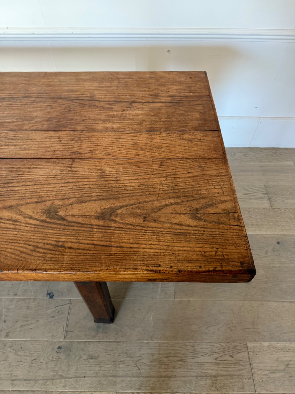 Long 19th century oak country farmhouse table  View VIII