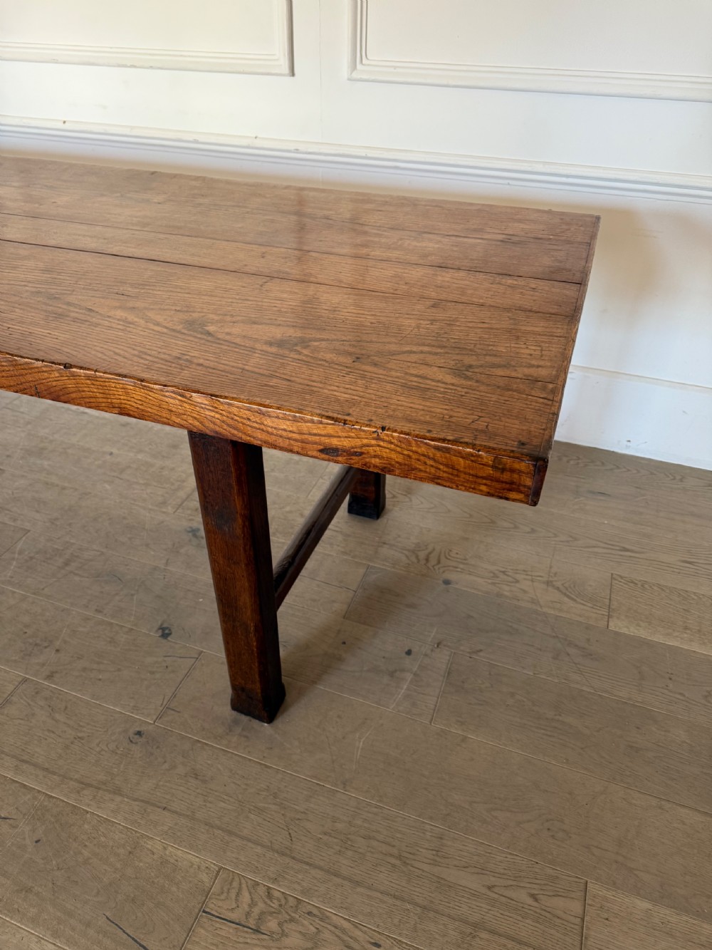 Long 19th century oak country farmhouse table  View IX