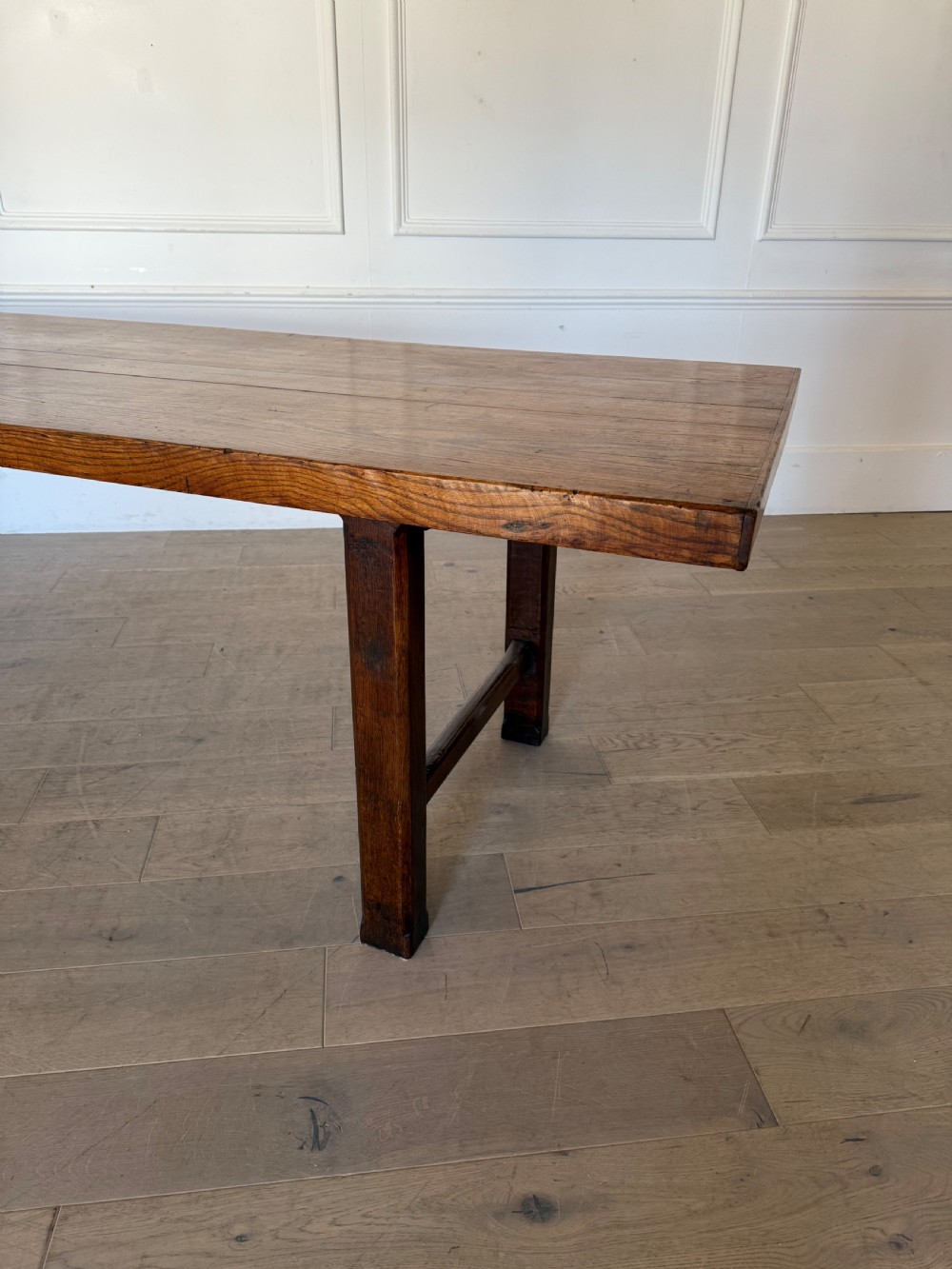 Long 19th century oak country farmhouse table  View XI
