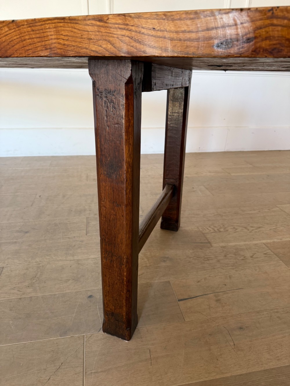 Long 19th century oak country farmhouse table  View XII