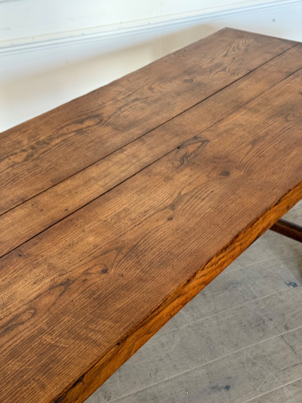 Long 19th century oak country farmhouse table  View XIII