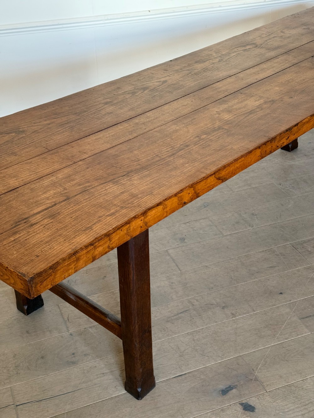 Long 19th century oak country farmhouse table  View XIV