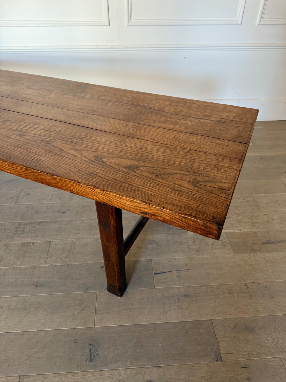 Long 19th century oak country farmhouse table  View XVII