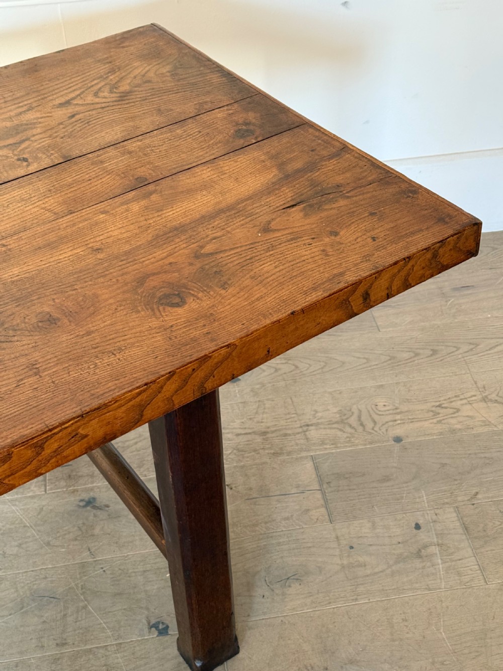 Long 19th century oak country farmhouse table  View XVIII