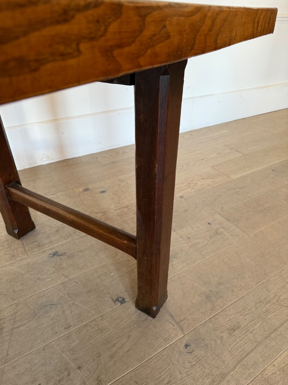 Long 19th century oak country farmhouse table  View XIX