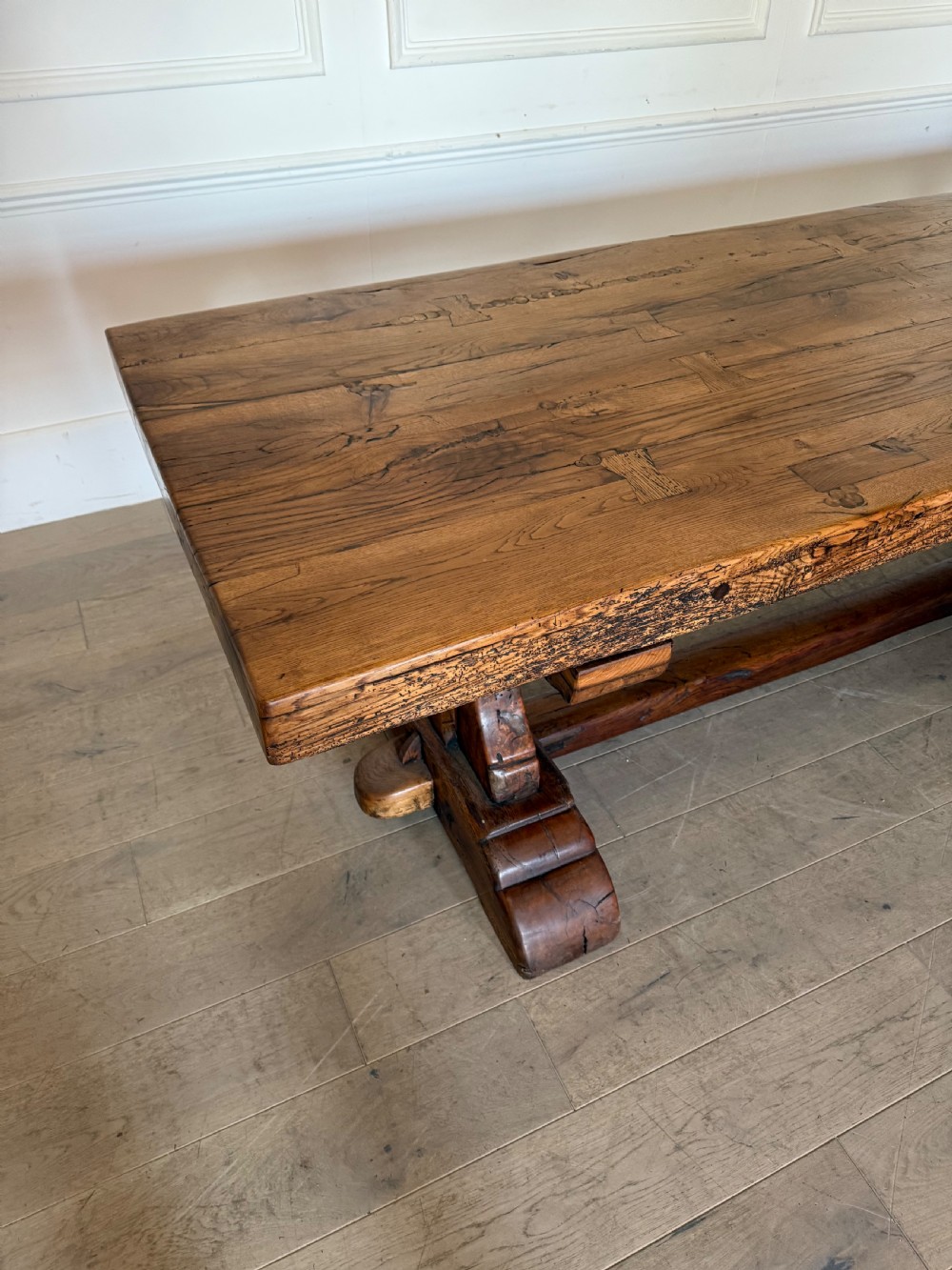 19th century oak refectory table  View III
