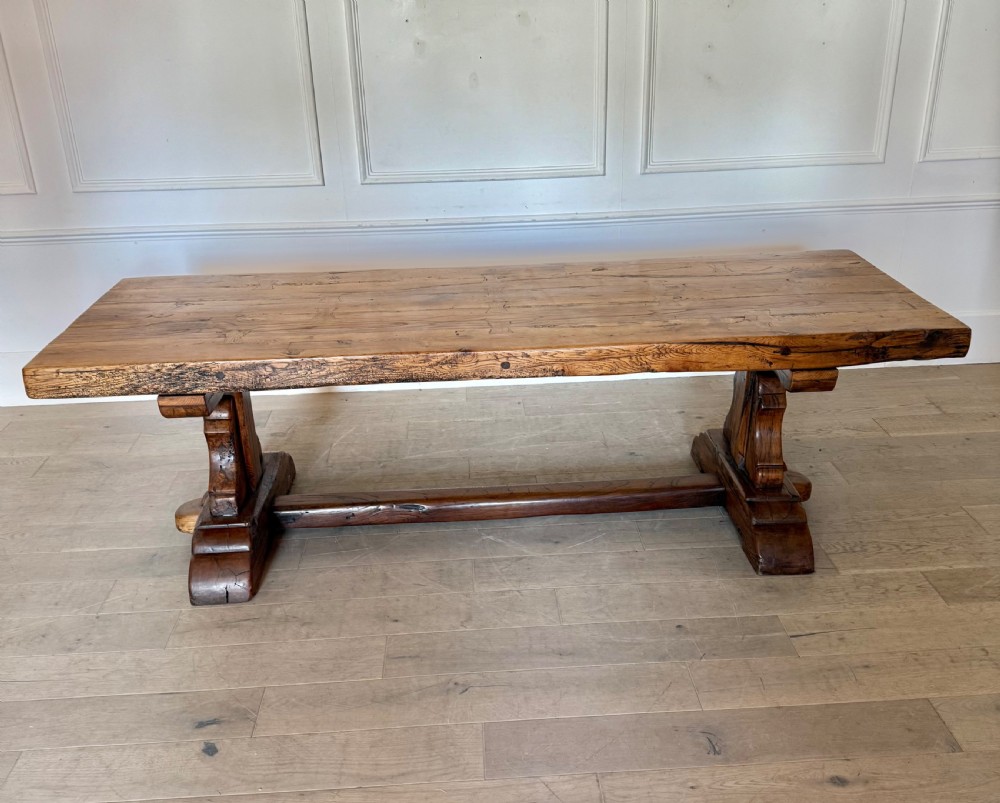 Large antique oak refectory table 