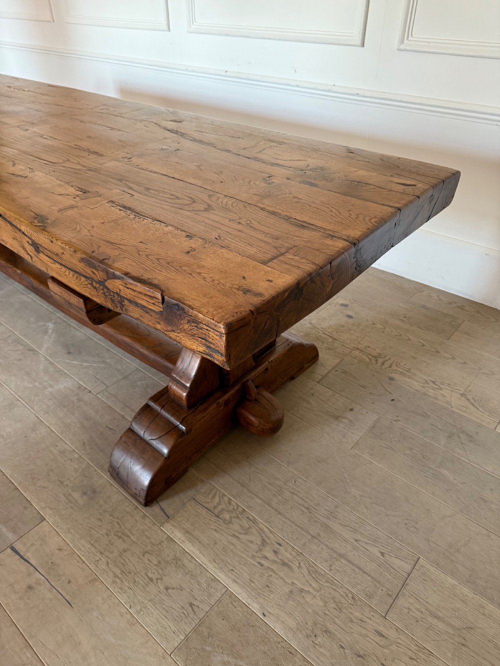 Large antique oak refectory table  View VII