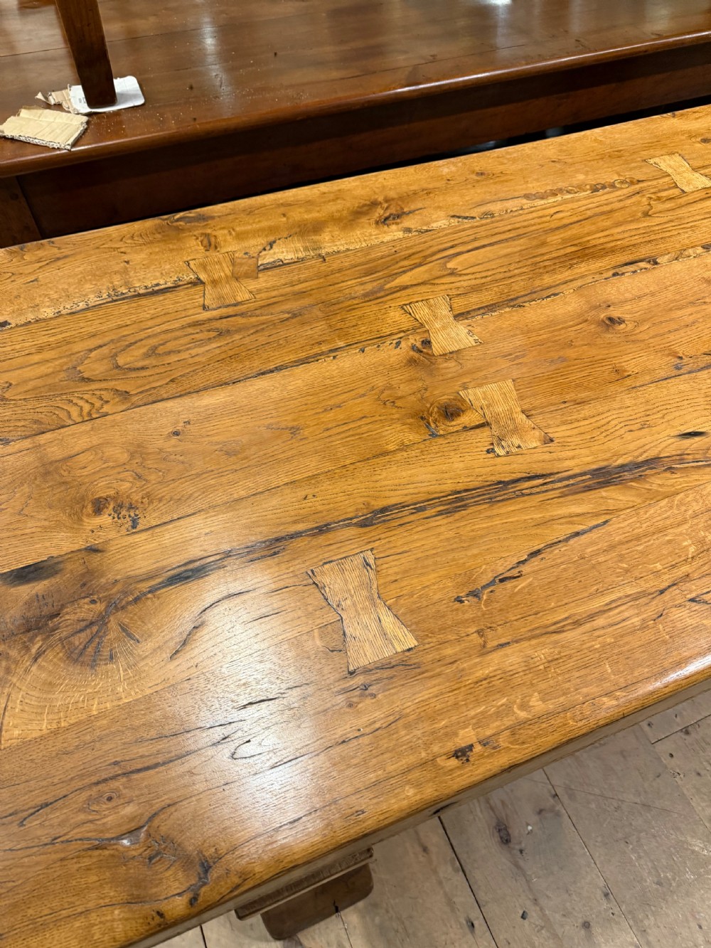 Large antique oak refectory table  View XXVIII