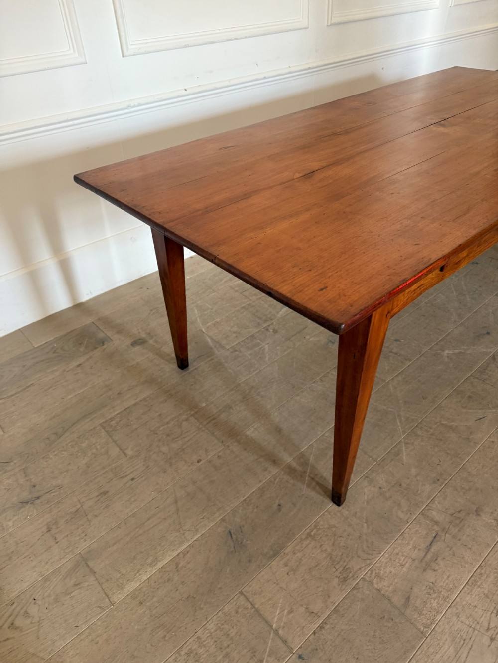 2m cherrywood farmhouse table with bread slide  View VII