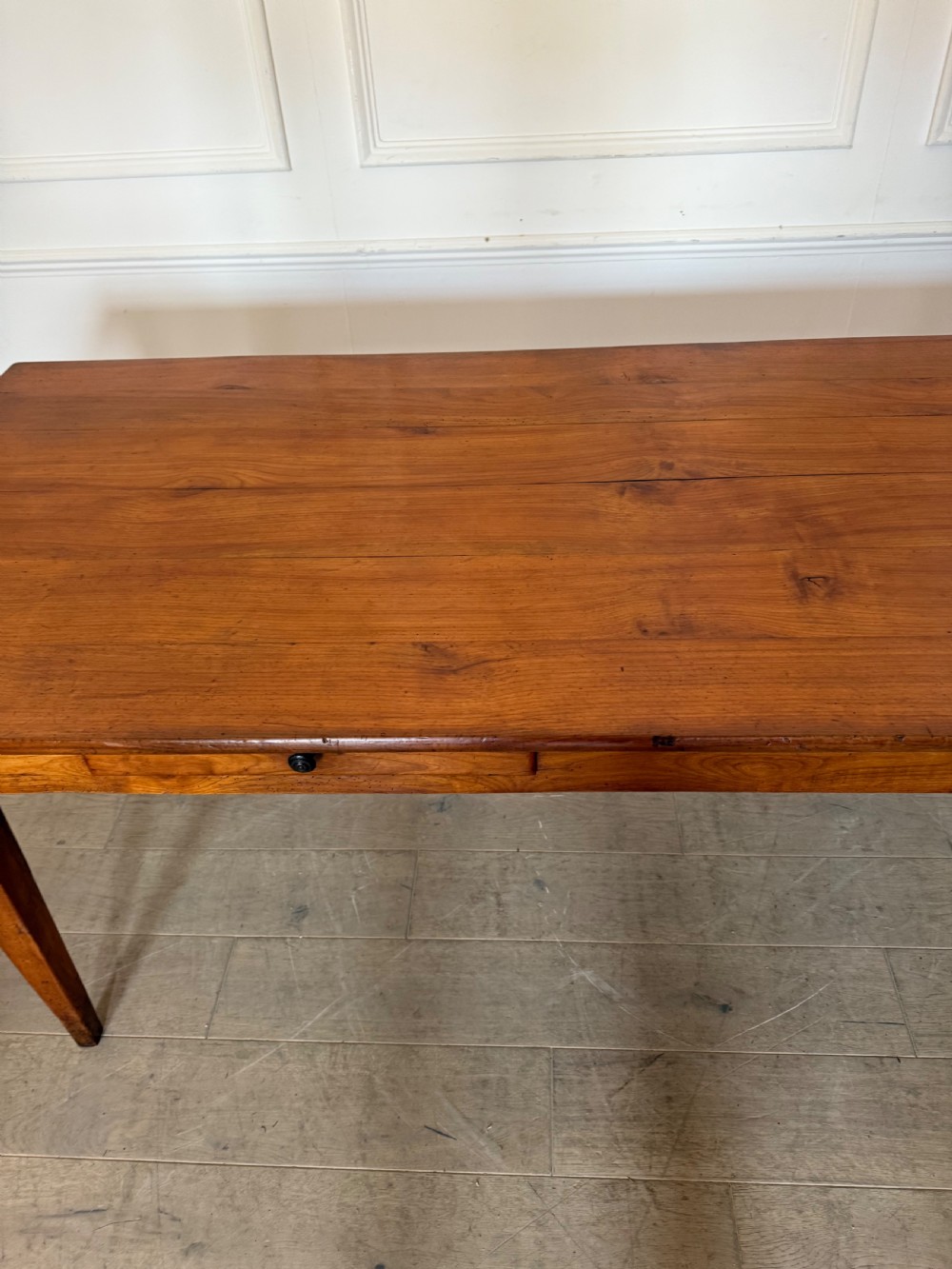 2m cherrywood farmhouse table with bread slide  View IX