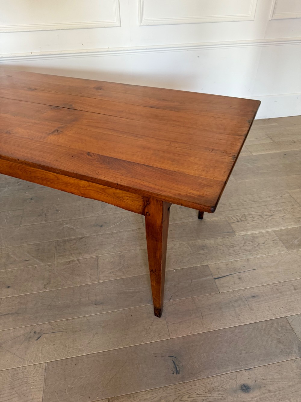2m cherrywood farmhouse table with bread slide  View XI