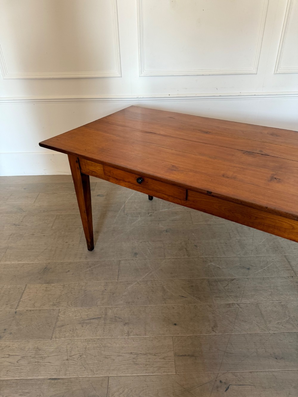2m cherrywood farmhouse table with bread slide  View XII