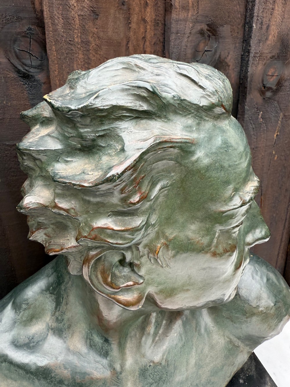 Art Deco terracotta bust of a man , J Dommisse  View VI