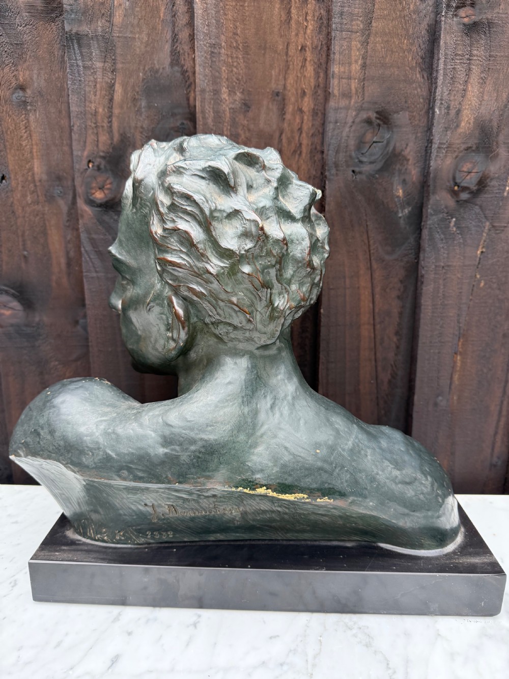 Art Deco terracotta bust of a man , J Dommisse  View IX