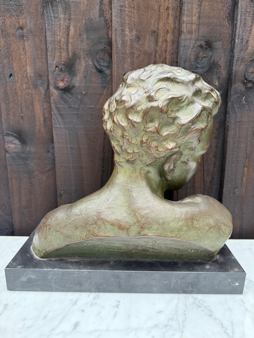 Art deco terracotta bust of a boy , J Dommisse  View VIII