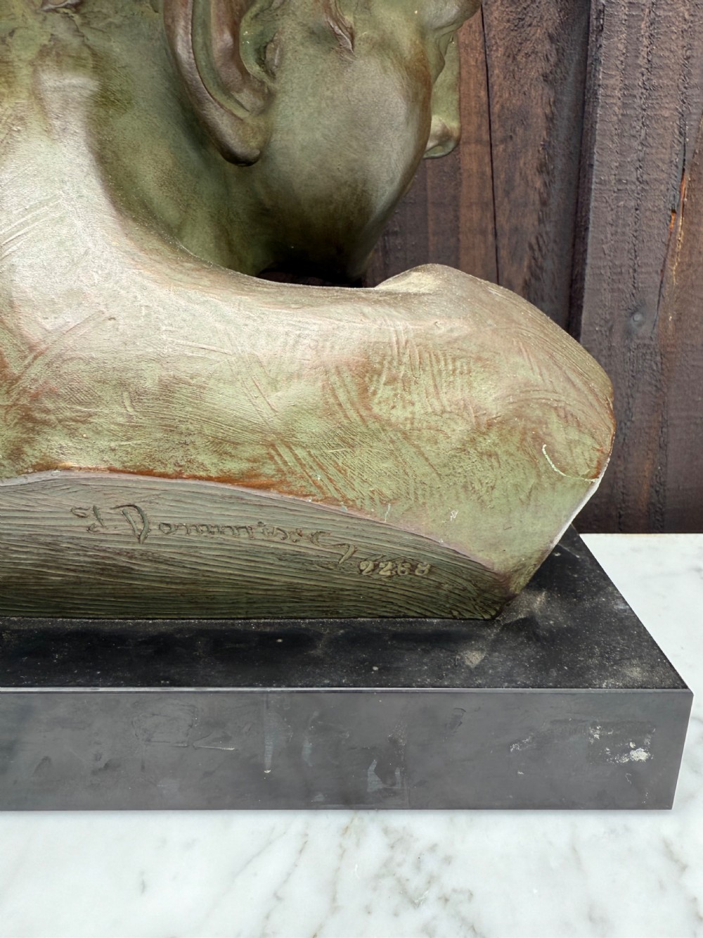 Art deco terracotta bust of a boy , J Dommisse  View IX