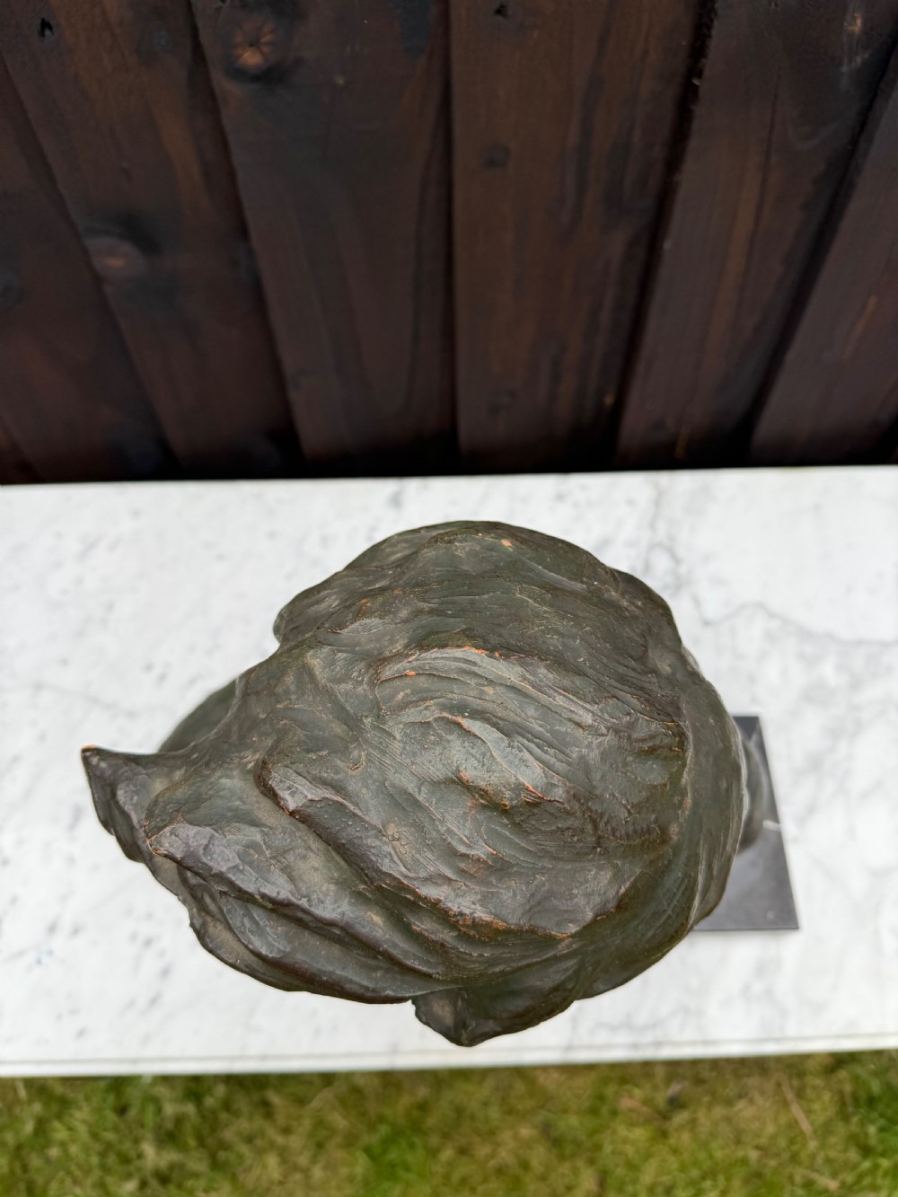 Art deco terracotta bust of a man , J Dommisse  View V
