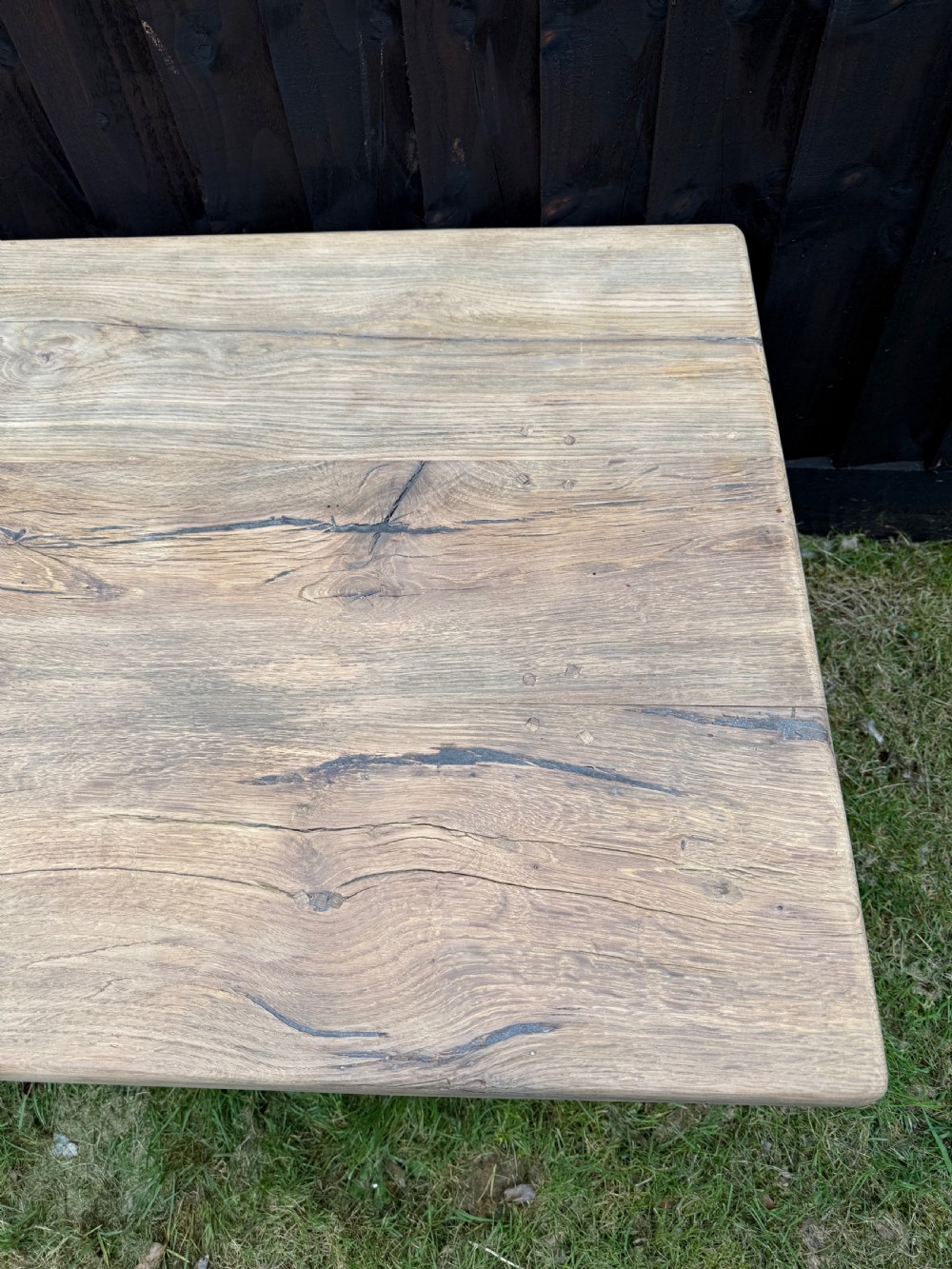Large scrubbed oak coffee table  View III