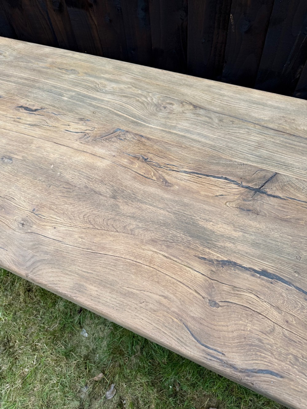 Large scrubbed oak coffee table  View V