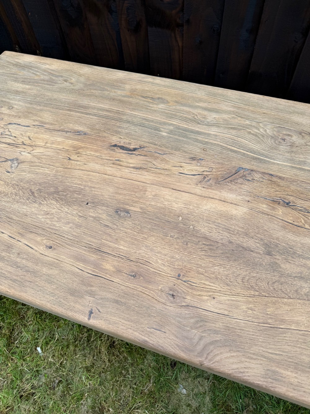 Large scrubbed oak coffee table  View VI