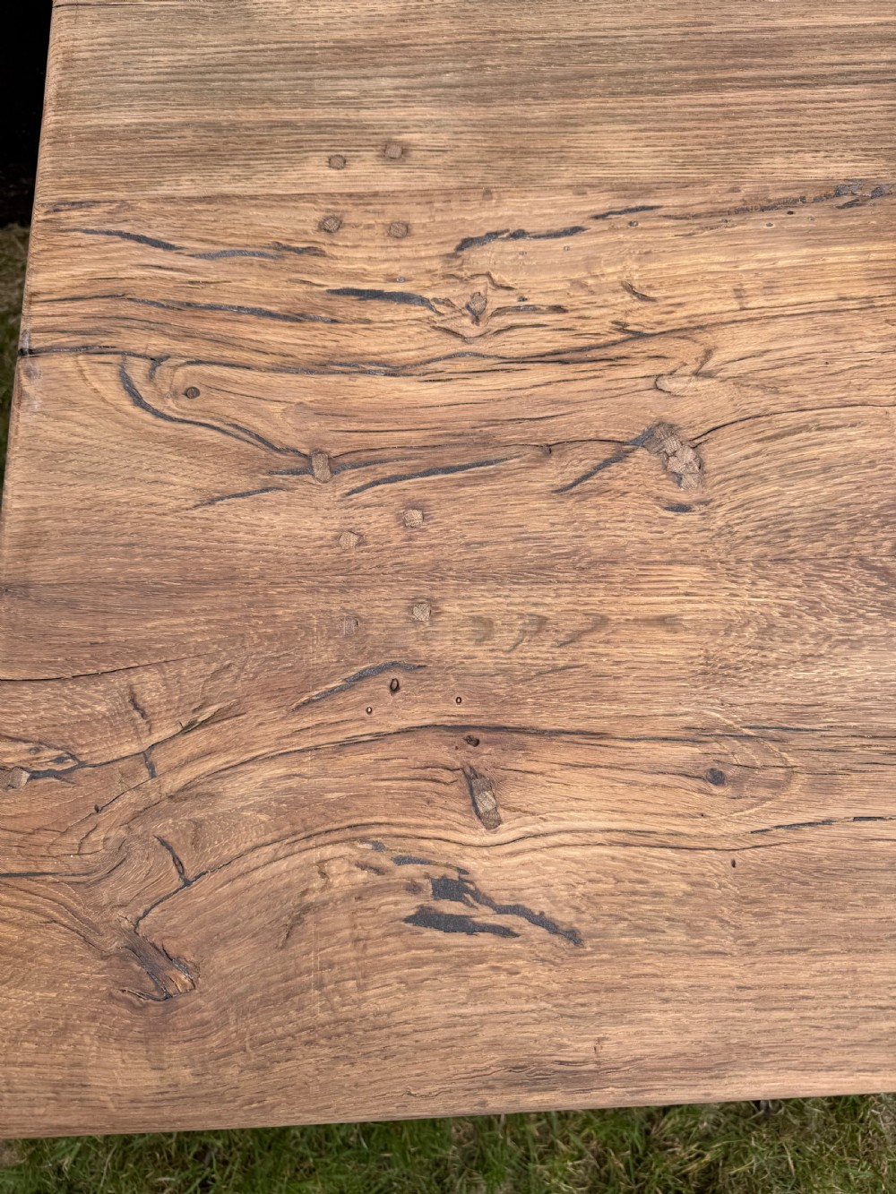 Large scrubbed oak coffee table  View VII
