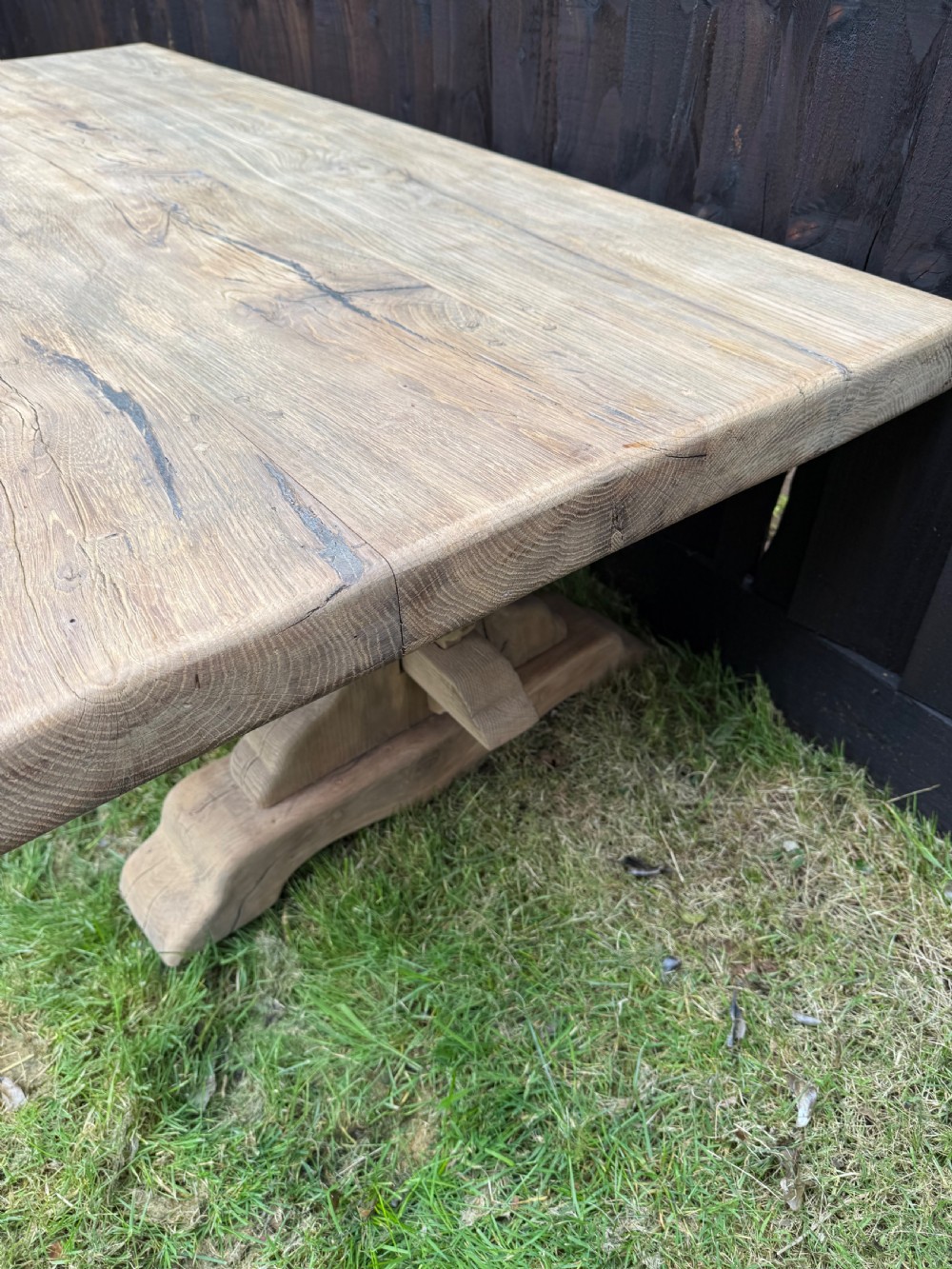 Large scrubbed oak coffee table  View VIII