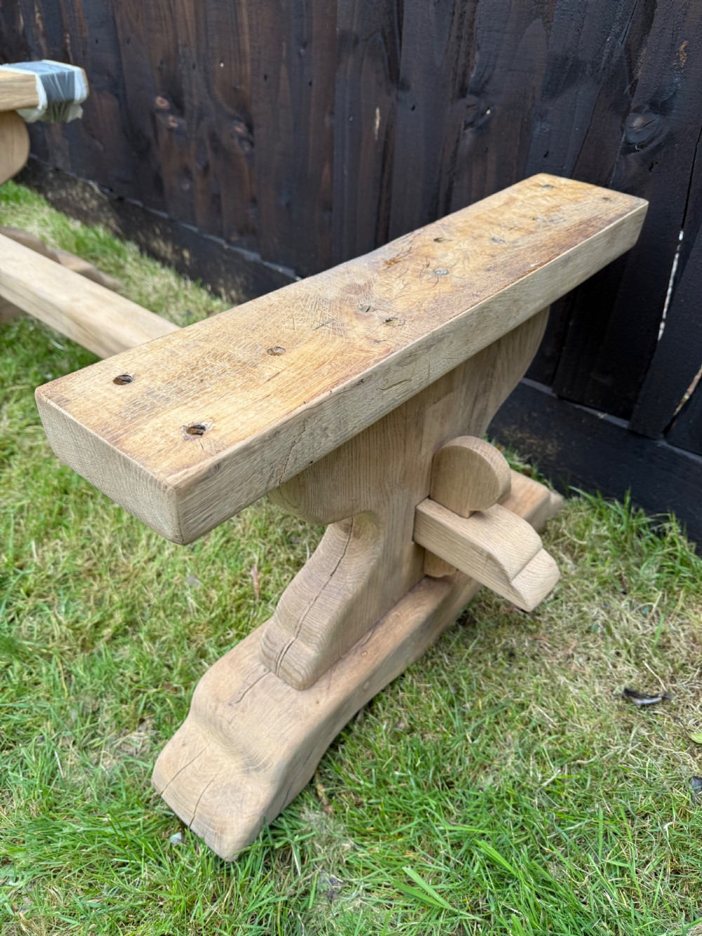 Large scrubbed oak coffee table  View XVIII
