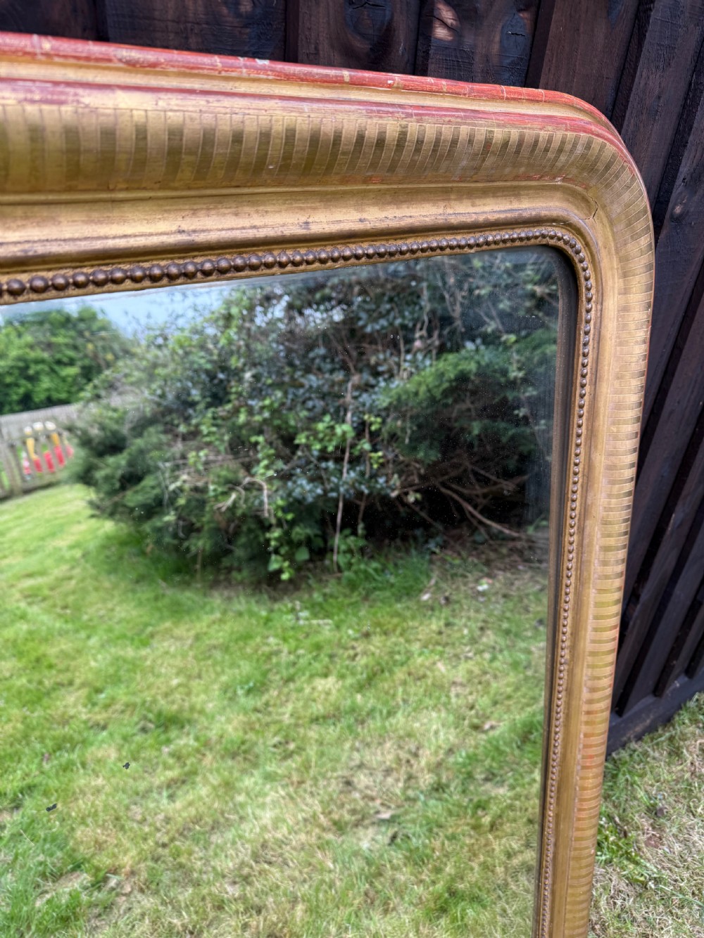 19th century arched topped gilt mirror  View IV
