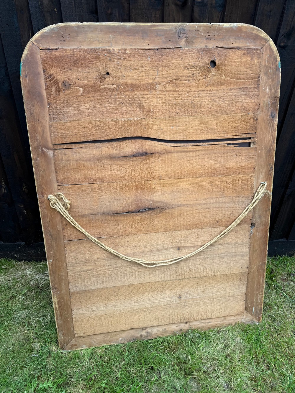 19th century arched topped gilt mirror  View XI