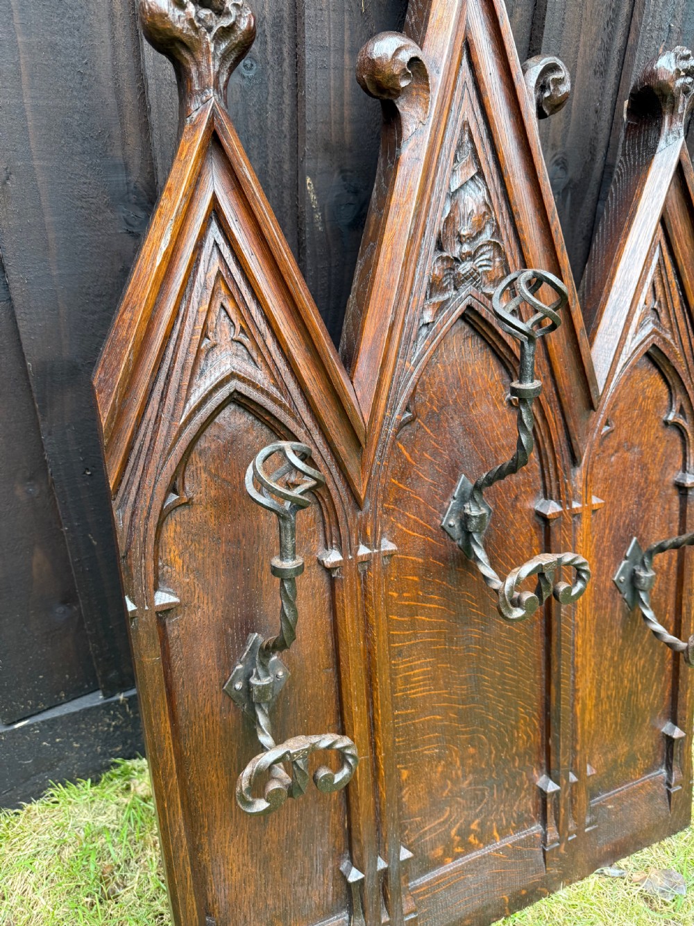Gothic style coat and hat rack  View III