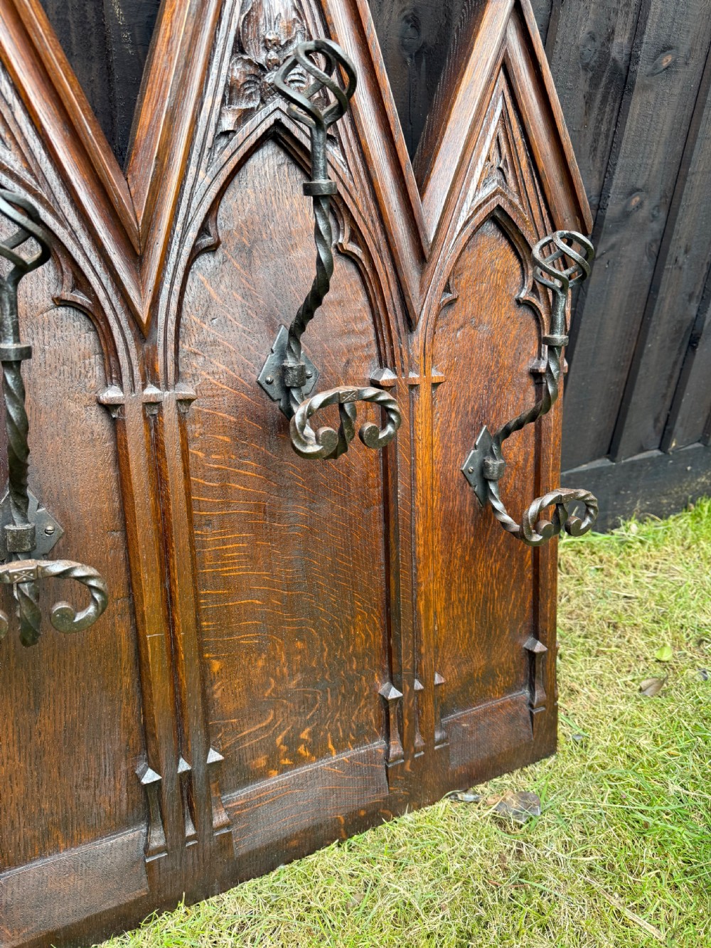 Gothic style coat and hat rack  View V