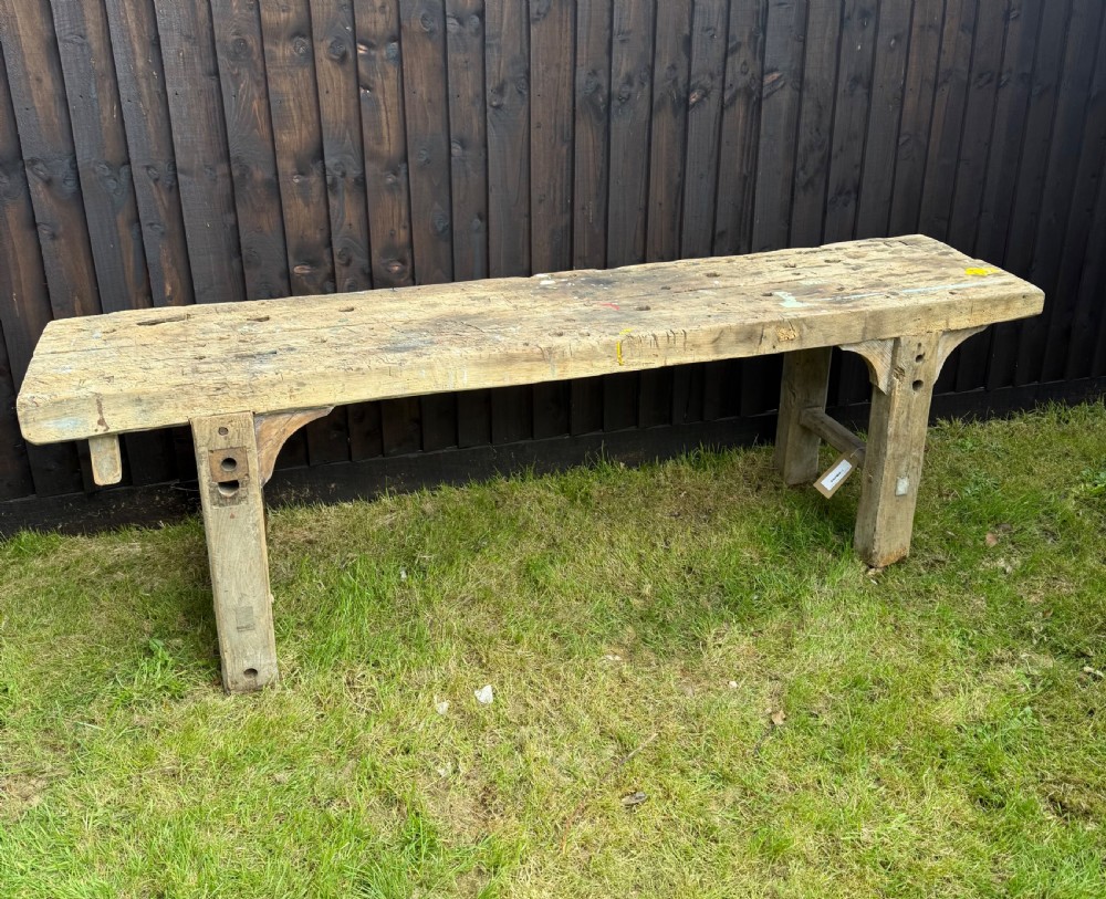 Very decorative 19th century oak rustic console table 