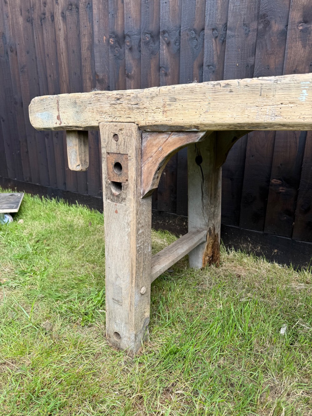 Very decorative 19th century oak rustic console table  View XIV