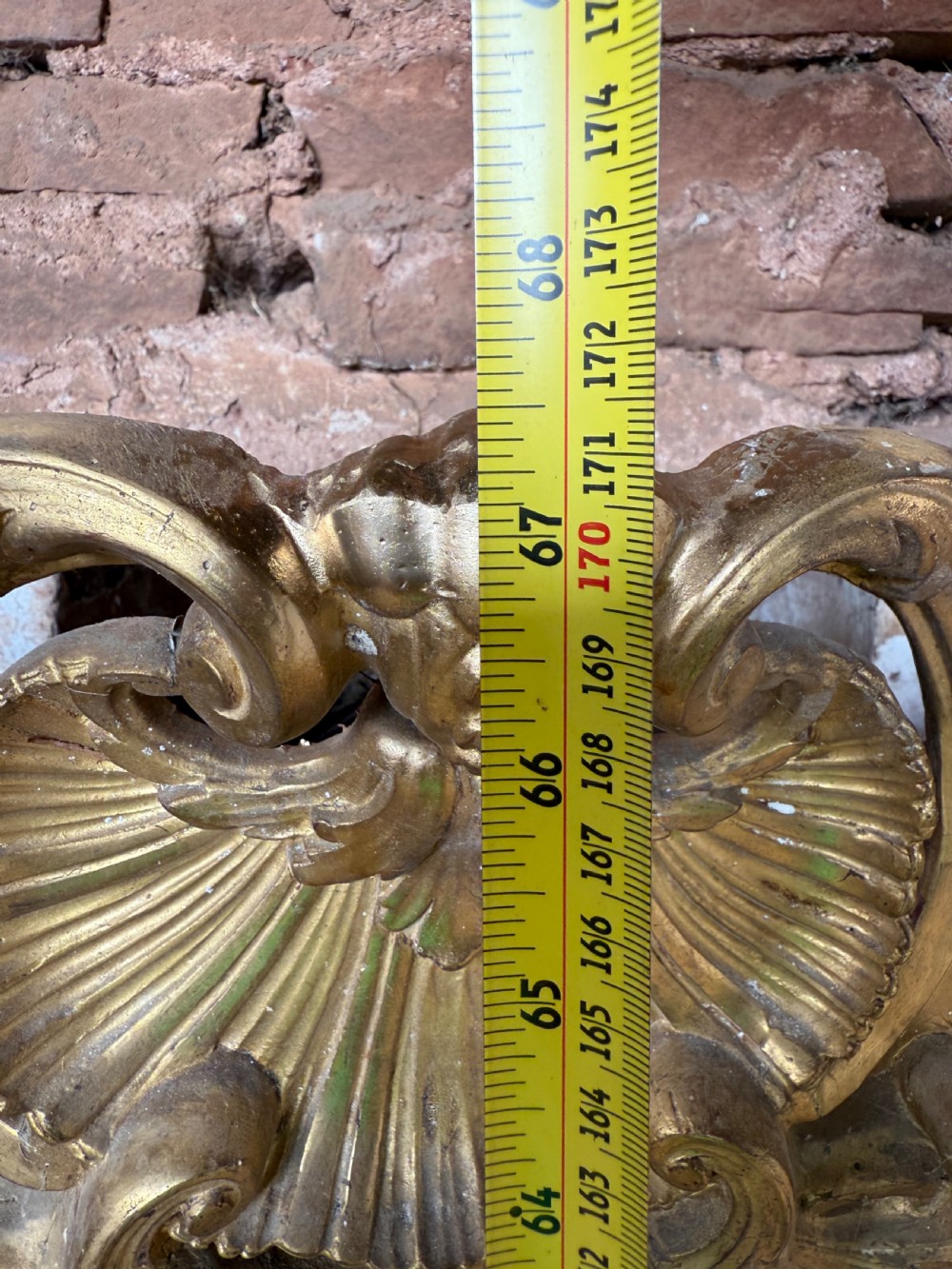 Large antique gilt overmantle mirror View XVI