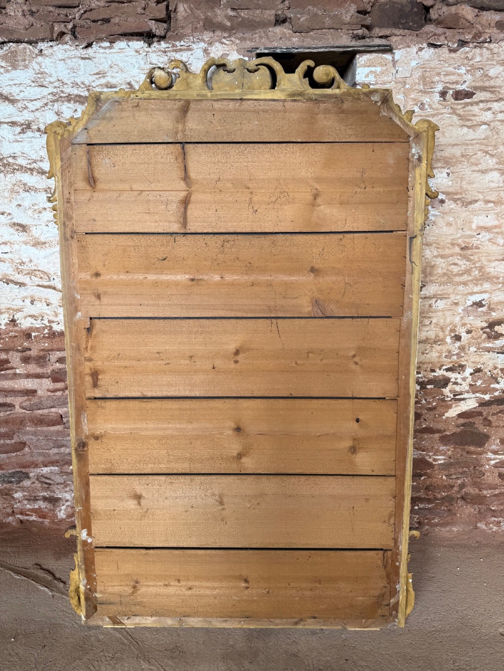 Large antique gilt overmantle mirror View XVII