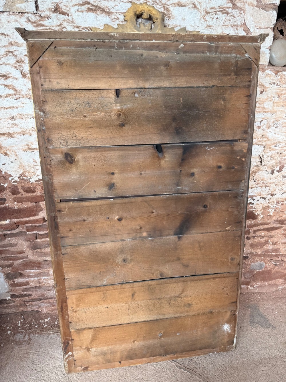 Large 19th century overmantle mirror oak leaf decoration View XII
