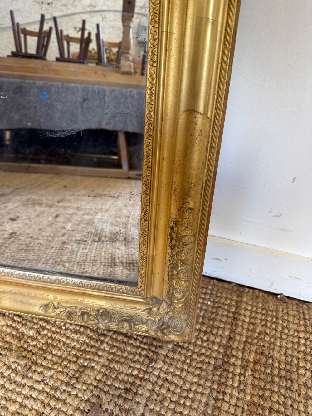Pretty arched topped gilt mirror 110cms x 80cms View IV